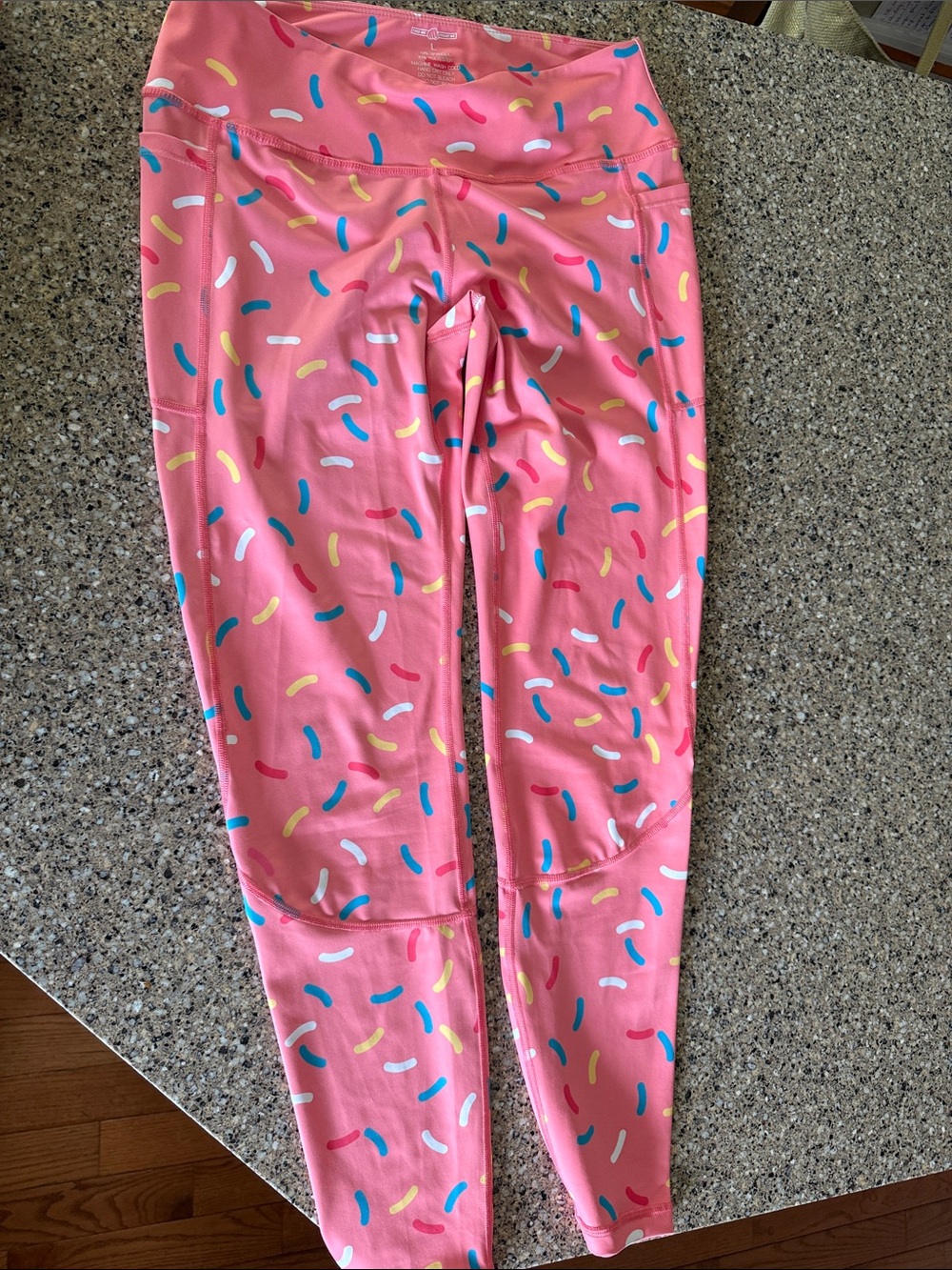 Feed  Me, Fight MePink Sprinkle Print Leggings
